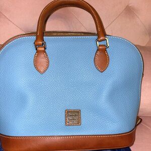 💙 Dooney & Bourke Pebbled Leather Tote – Light Blue